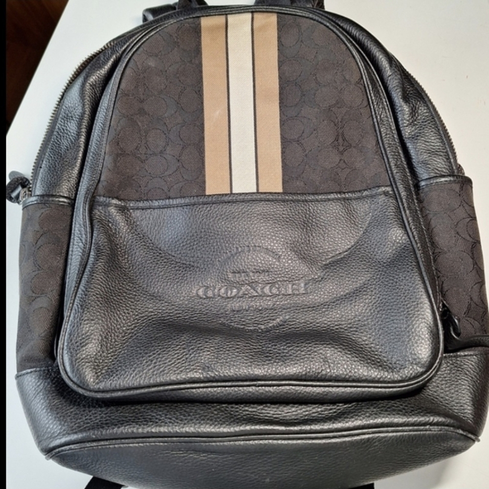 Coach Black and Brown Men's Backpack